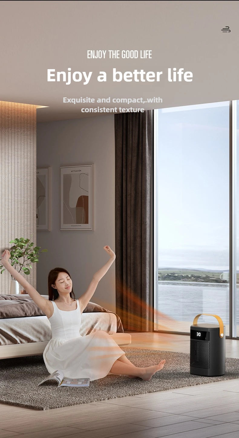 Electric Heater Portable Heating Fan Shaking Head Remote Control Heater For Office Desktop High Power Mini Heater Household