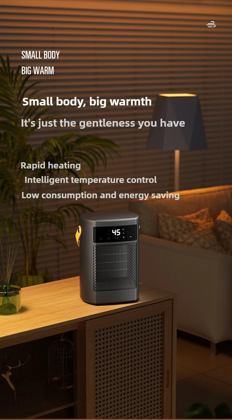 Electric Heater Portable Heating Fan Shaking Head Remote Control Heater For Office Desktop High Power Mini Heater Household