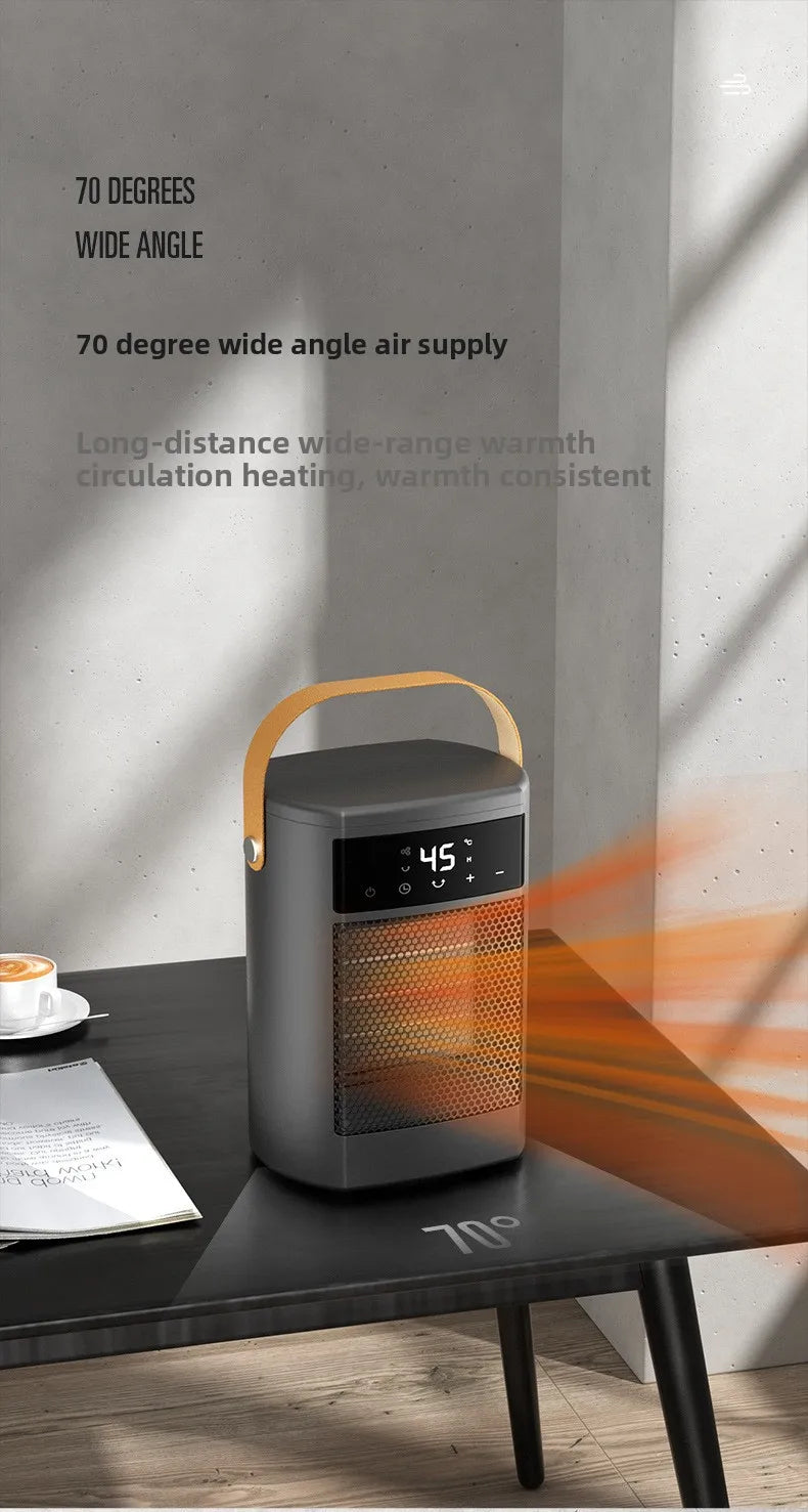 Electric Heater Portable Heating Fan Shaking Head Remote Control Heater For Office Desktop High Power Mini Heater Household