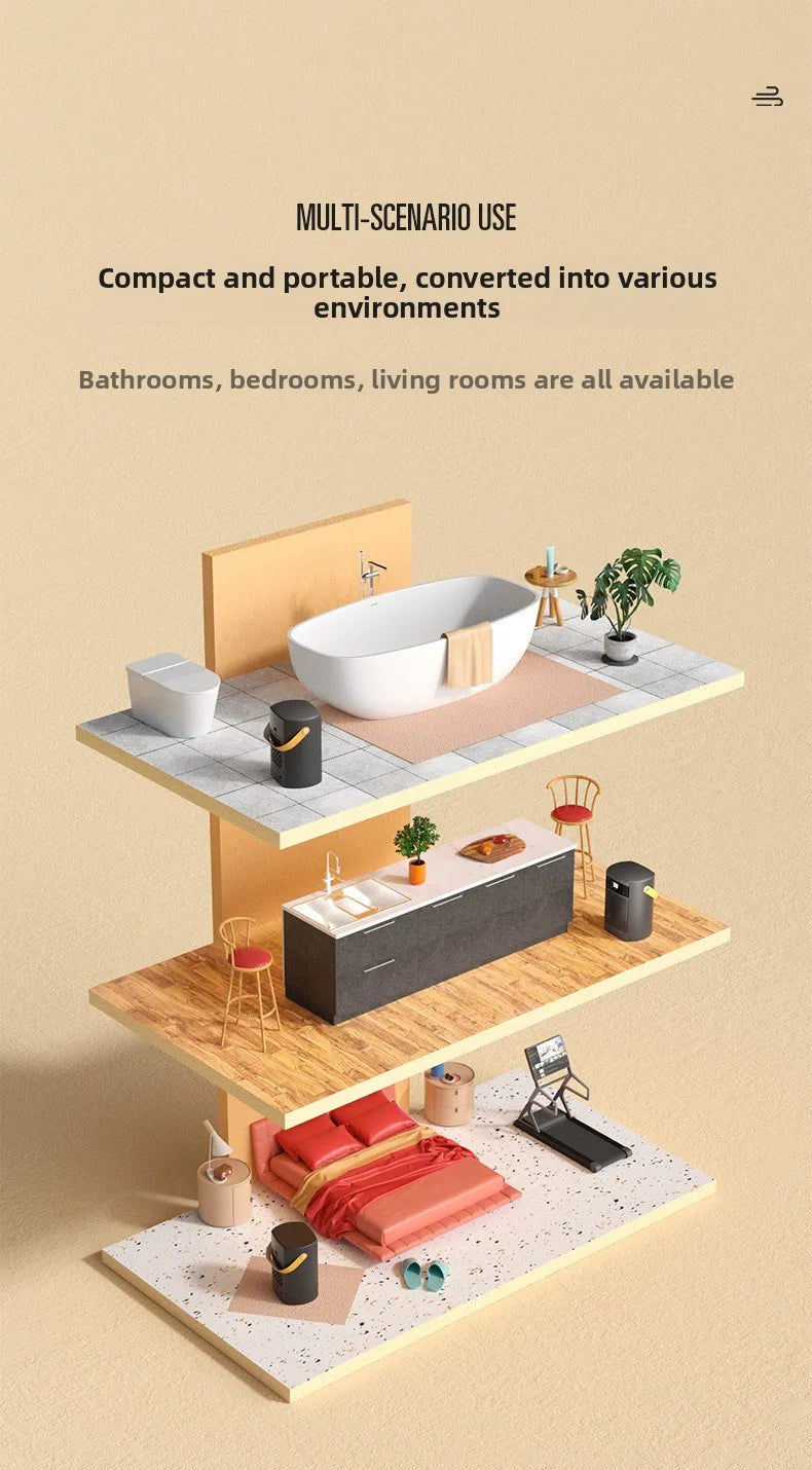 Electric Heater Portable Heating Fan Shaking Head Remote Control Heater For Office Desktop High Power Mini Heater Household