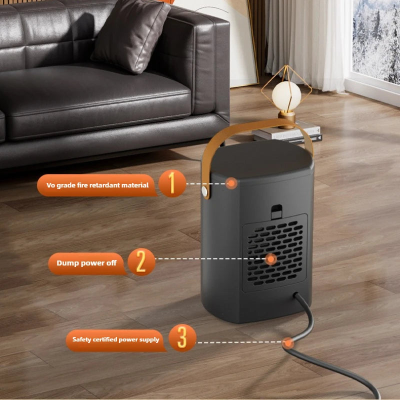 Electric Heater Portable Heating Fan Shaking Head Remote Control Heater For Office Desktop High Power Mini Heater Household