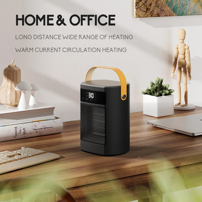 Electric Heater Portable Heating Fan Shaking Head Remote Control Heater For Office Desktop High Power Mini Heater Household